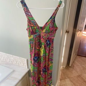 Long colorful maxi dress size small